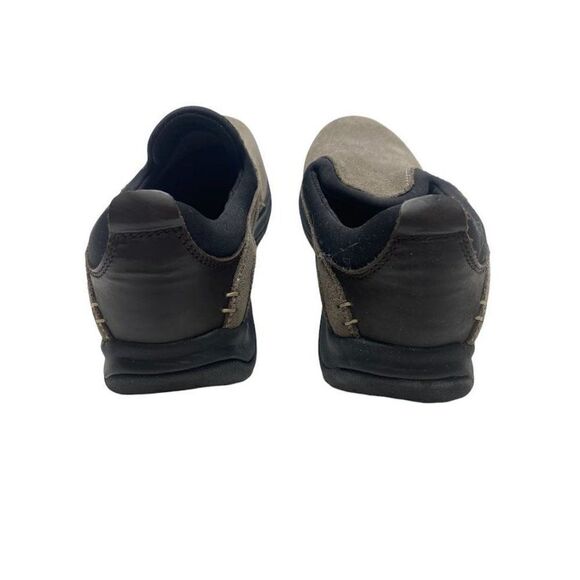 Womens LANDS END Suede‎ Gray Brown Black All Weather Slip On Moc Shoes Sz 7 7B - Picture 4 of 8